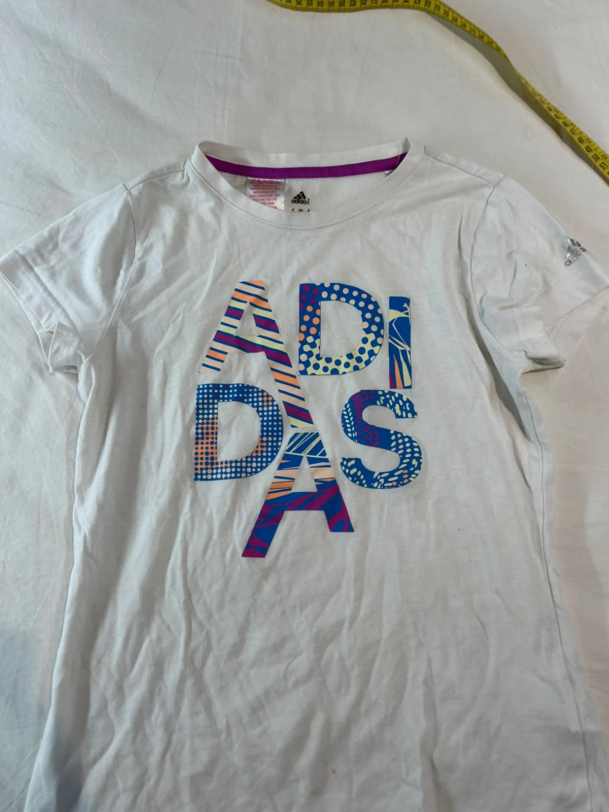 adidas printed white t-shirt size 14 years – photo 2
